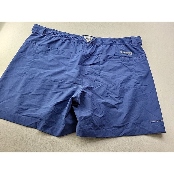 NEW - Columbia PFG Cargo Short Blue Stretch Performance Men XXL 6L Elastic Waist - Picture 8 of 8